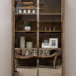 Richmond White Wash Pine Wood Tall Cabinet
