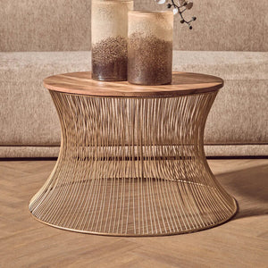 Templar Mango Wood and Gold Finish Coffee Table
