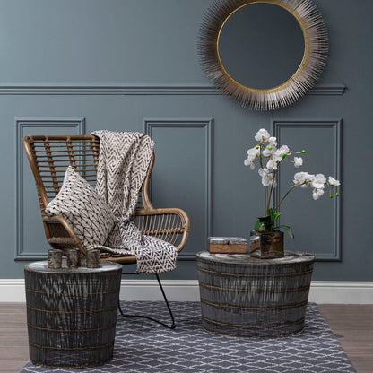 Templar Silver Wireframe Side Table