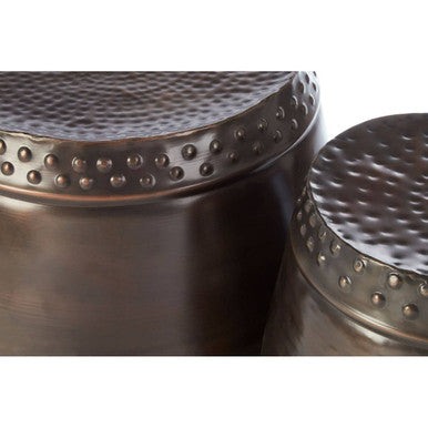 Reza Set Of 2 Drum Style Side Tables - Image 4