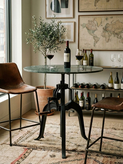 Vasco Small Bar Table with Green Marble Top - Image 6