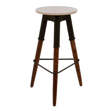 Vasco 3 Leg Bar Stool With Wood Top