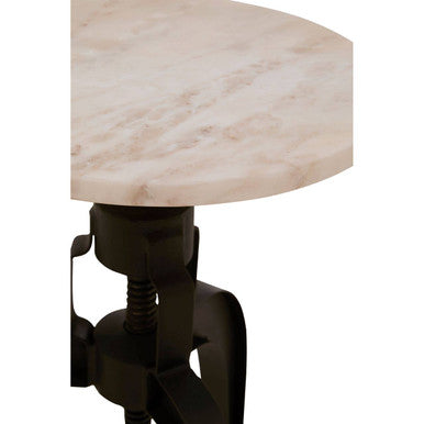 Vasco 3 Leg Bar Stool With White Marble Top - Image 4