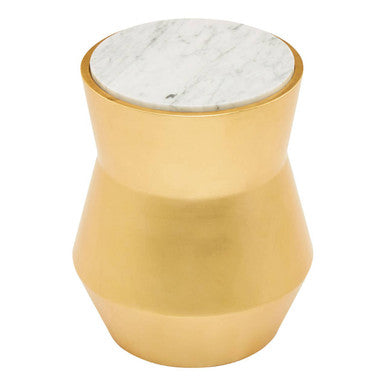 Lino Small Gold Drum Side Table
