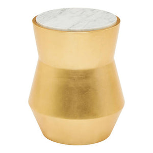 Lino Small Gold Drum Side Table