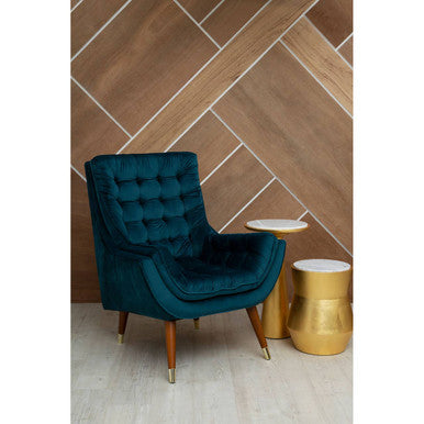 Lino Small Gold Drum Side Table