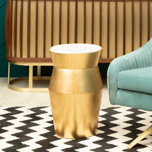 Lino Large Gold Drum Side Table