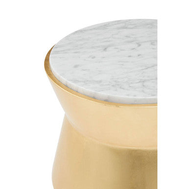 Lino Large Gold Drum Side Table
