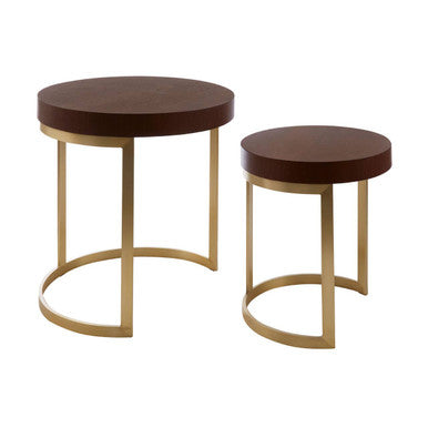 Villi Set of Two Walnut Wood Nesting Tables - Image 6