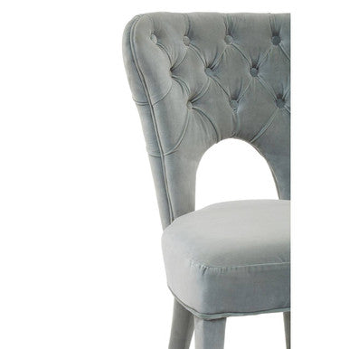 Villi Blue Velvet Tufted Dining Chair - Image 9