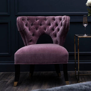 Villi Lilac Velvet Accent Chair