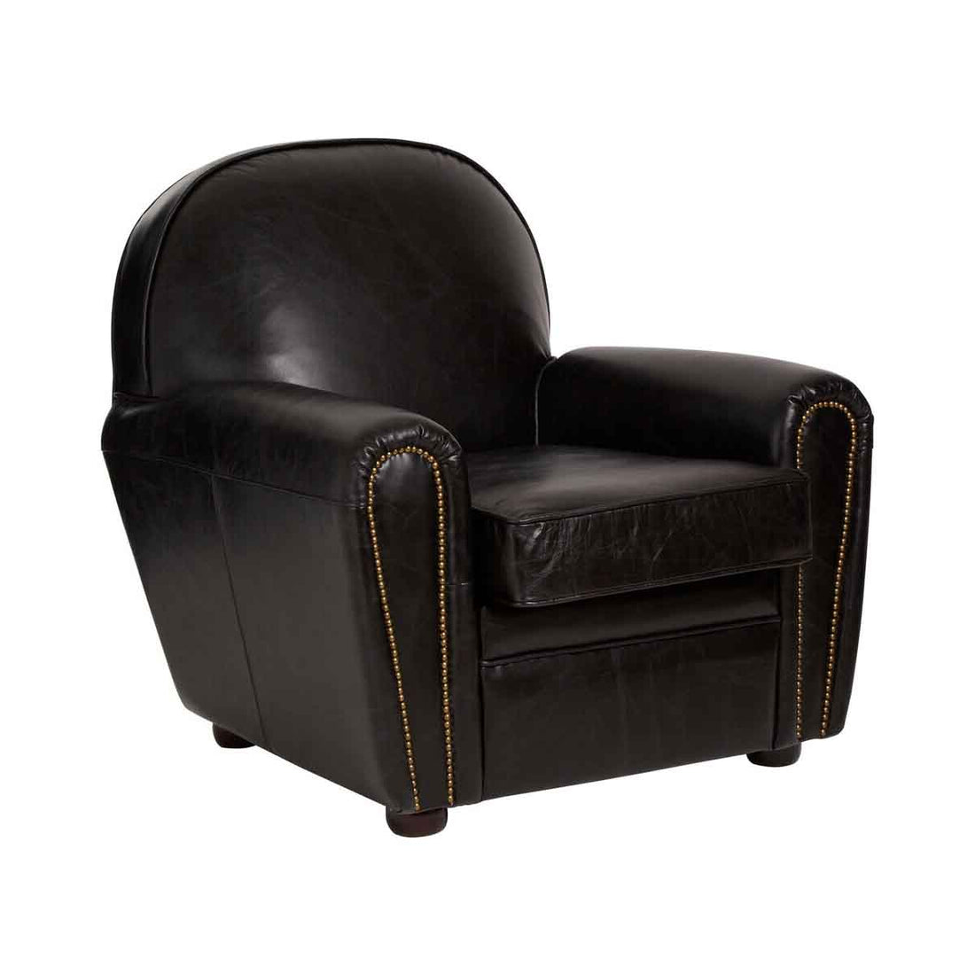 Victor Black Leather Classic Armchair