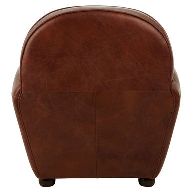 Victor Brown Leather Classic Armchair - Image 5
