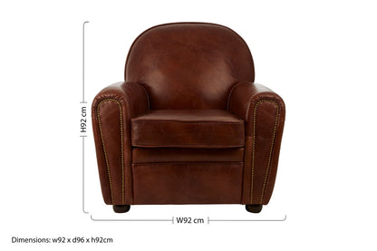 Victor Brown Leather Classic Armchair