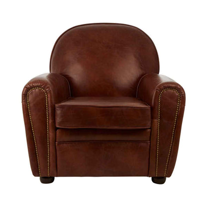 Victor Coffee Leather Classic Armchair