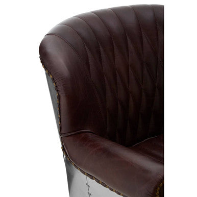Victor Brown Leather Armchair - Image 5