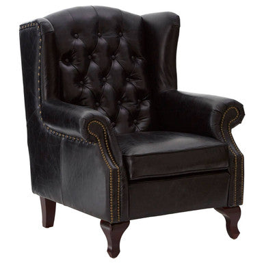 Victor Black Scroll Armchair