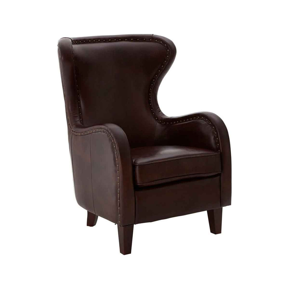 Victor Dark Coffee Leather Armchair