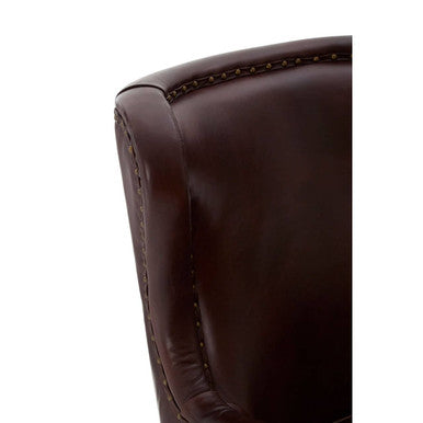 Victor Brown Leather Lounge Chair - Image 8