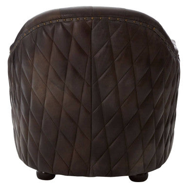 Victor Grey Leather Classic Armchair