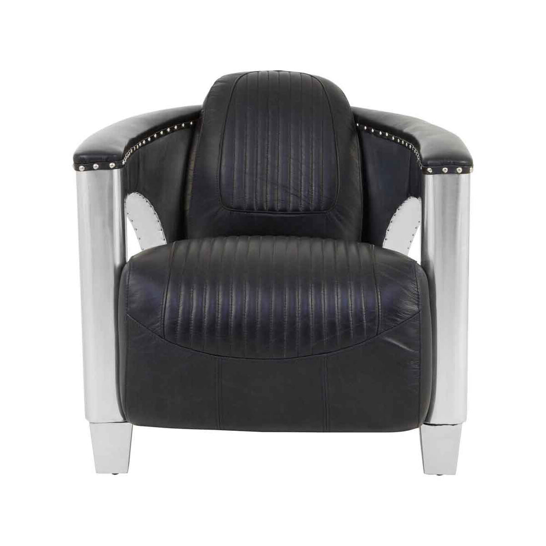 Victor Black Leather Sofa Chair