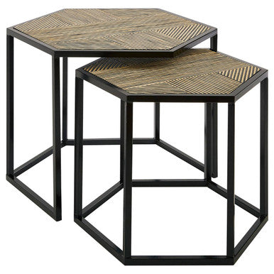 Babita Set Of 2 Hexagon Side Tables