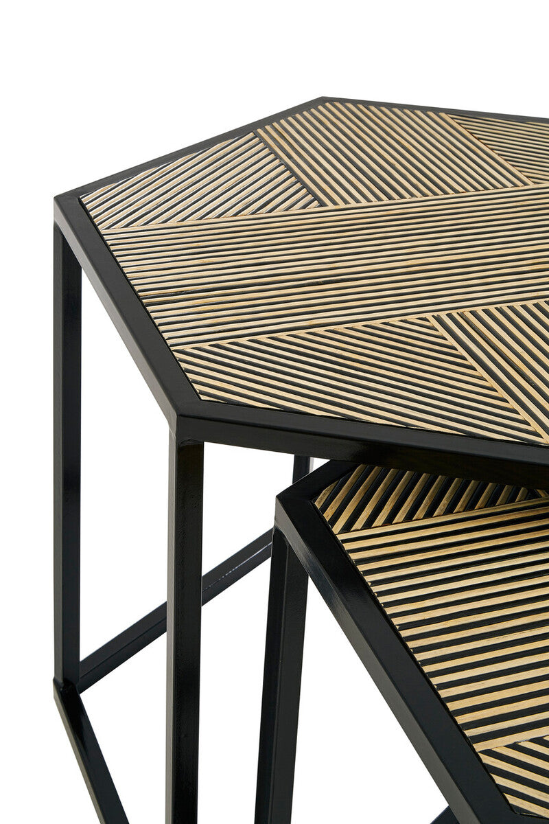 Babita Set of 2 Hexagon Side Tables