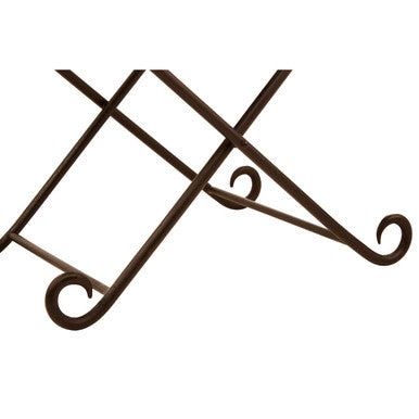 Buffalo Brown Leather And Iron Folding Stool - Image 5