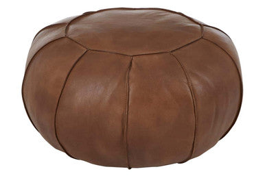 Buffalo Brown Leather Pouffe