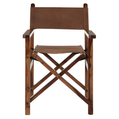Buffalo Brown Leather Folding Chair