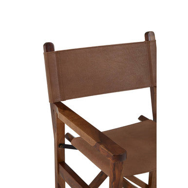 Buffalo Brown Leather Folding Chair - Image 5