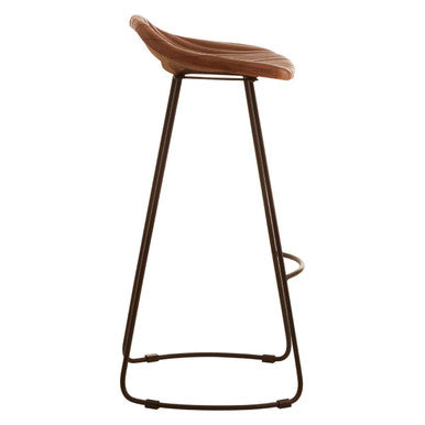 Buffalo Brown Leather Bar Stool