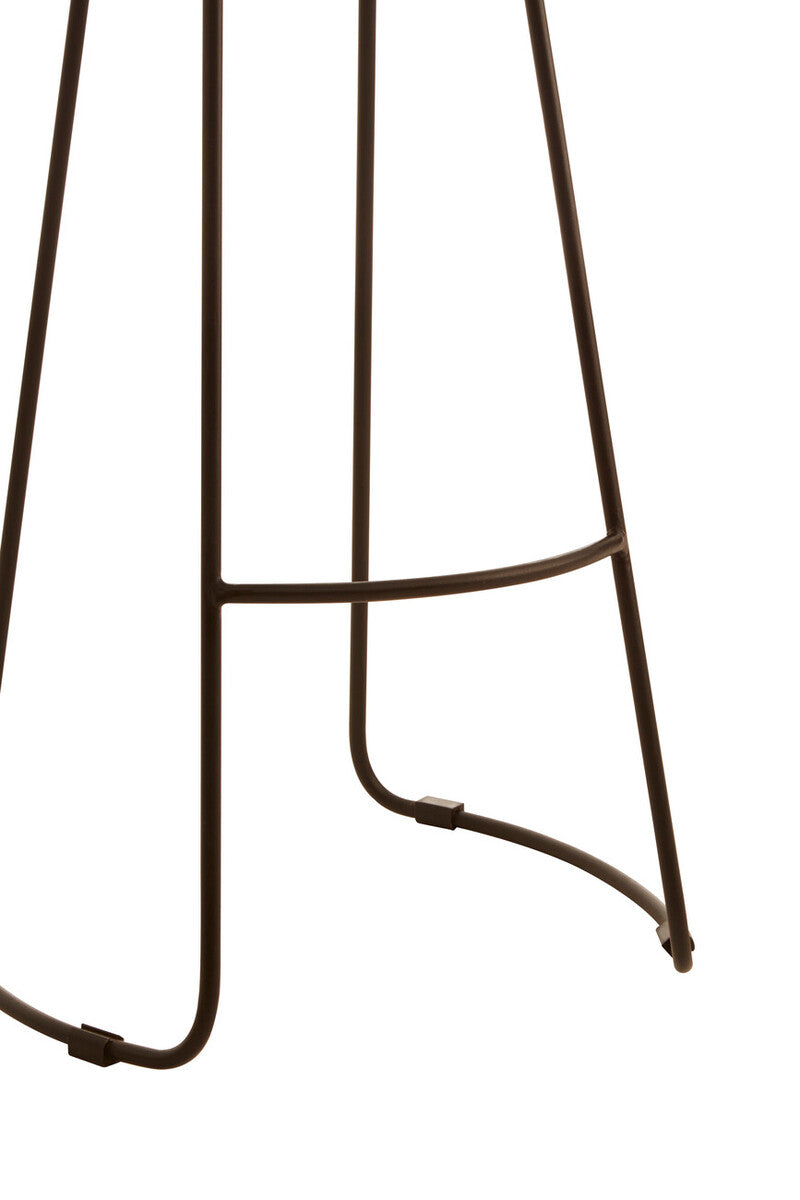 Buffalo Light Brown Leather Bar Stool With Footrest - Image 8