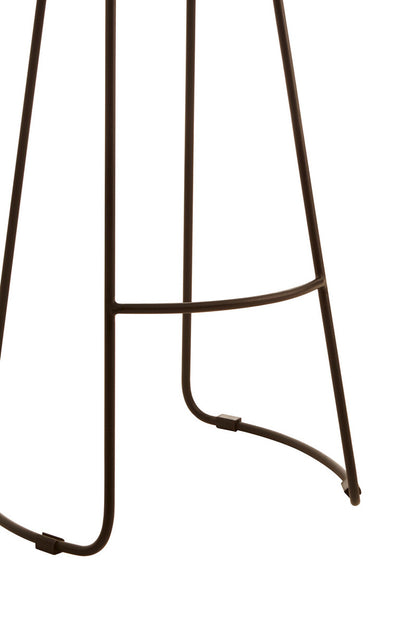 Buffalo Light Brown Leather Bar Stool With Footrest