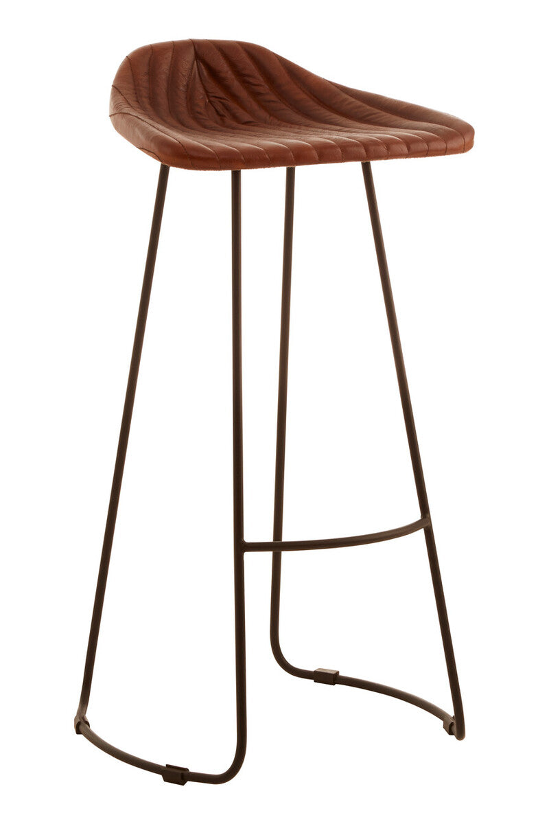 Buffalo Tan Leather Bar Stool