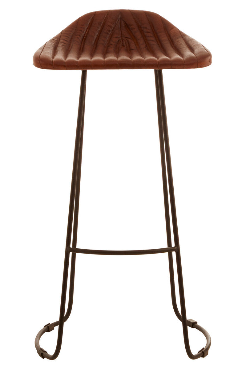 Buffalo Tan Leather Bar Stool