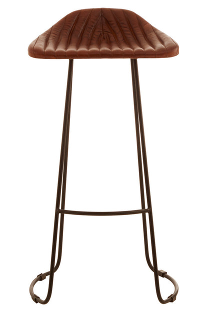 Buffalo Tan Leather Bar Stool - Image 1