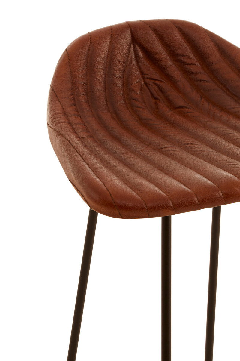 Buffalo Tan Leather Bar Stool - Image 5