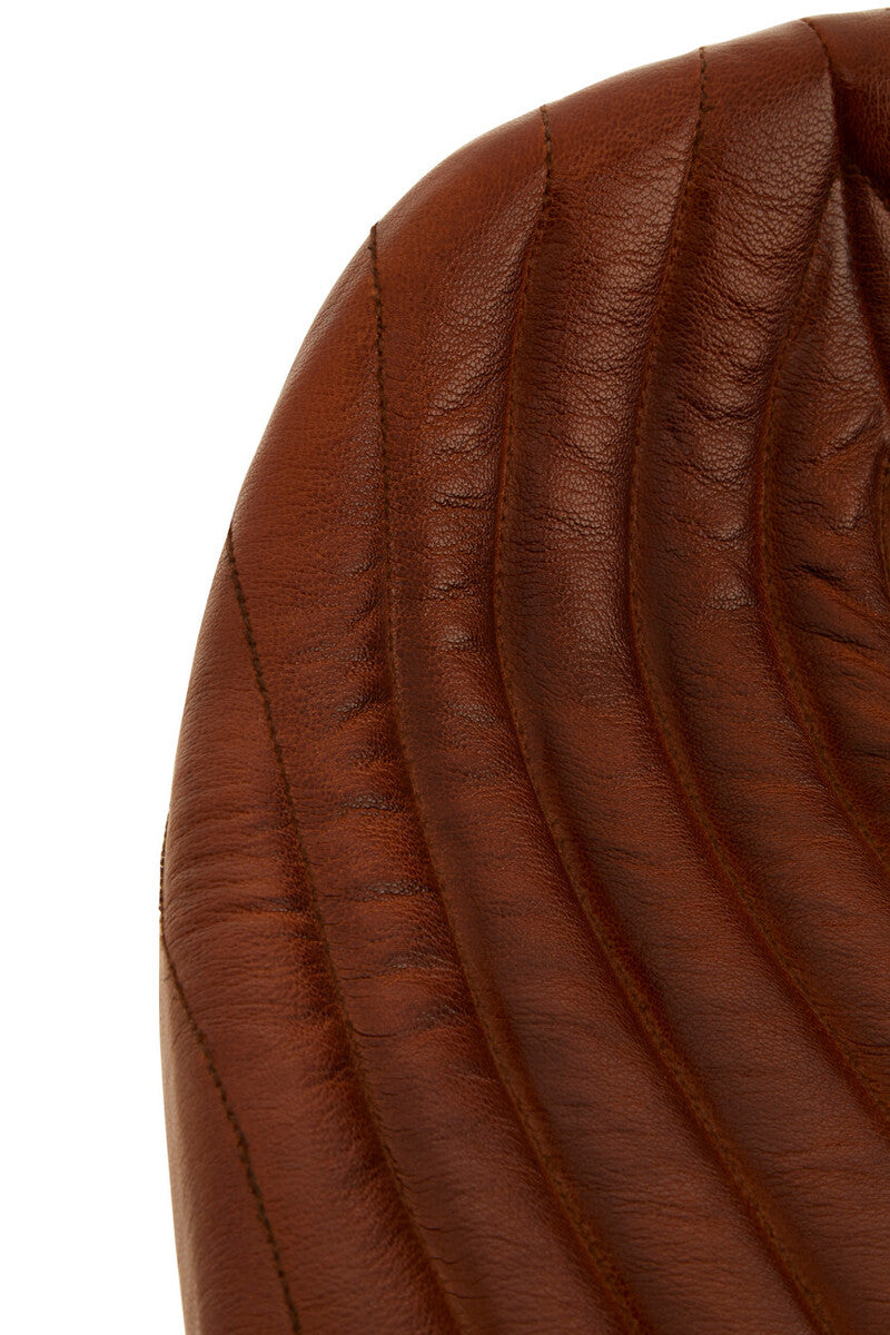 Buffalo Tan Leather Bar Stool - Image 7