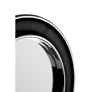 Churchill Black Genuine Leather Wide Rim Wall Mirror