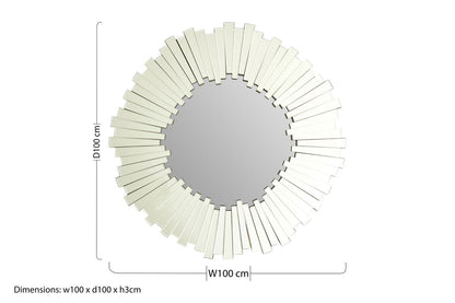 Puzzle Flared Wall Mirror