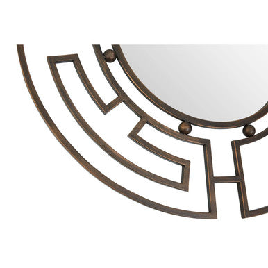 Jalal Bronze Metal Frame Round Wall Mirror