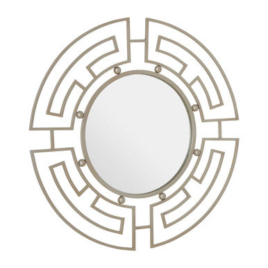 Jalal Silver Metal Frame Round Wall Mirror