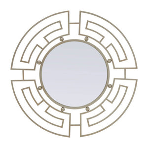 Jalal Silver Metal Frame Round Wall Mirror