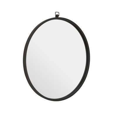 Jacen Black Metal Frame Round Wall Mirror