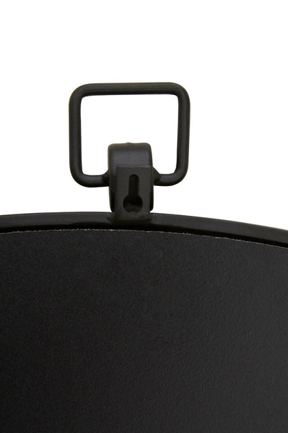 Jacen Black Metal Frame Round Wall Mirror