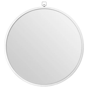 Silver Metal Frame Round Wall Mirror | Jacen