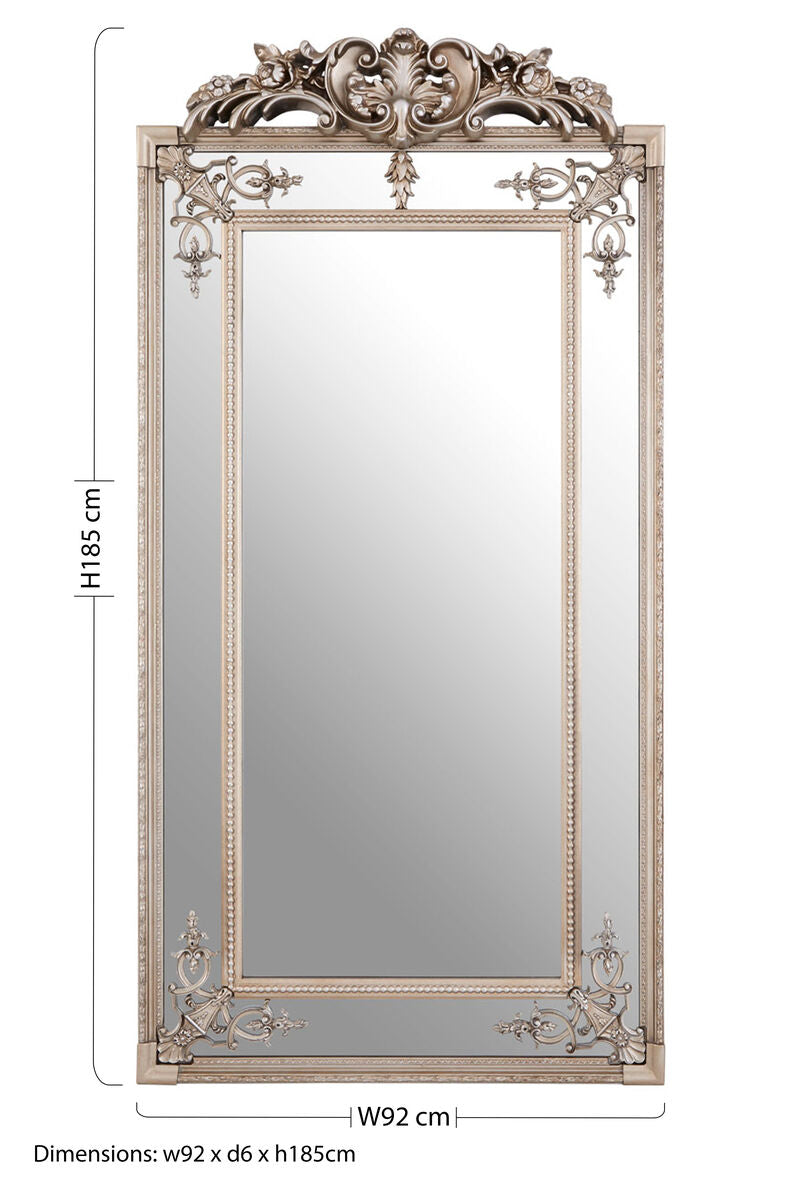 Deymonte Ornate Wall Mirror with Champagne Finish