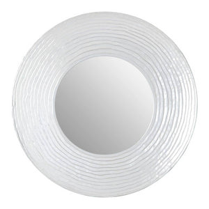 Athena Round Wall Mirror with Silver Finish