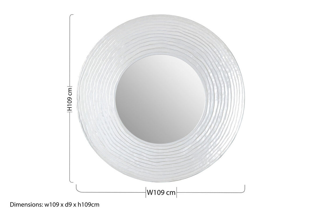 Athena Round Wall Mirror with Silver Finish - Image 6